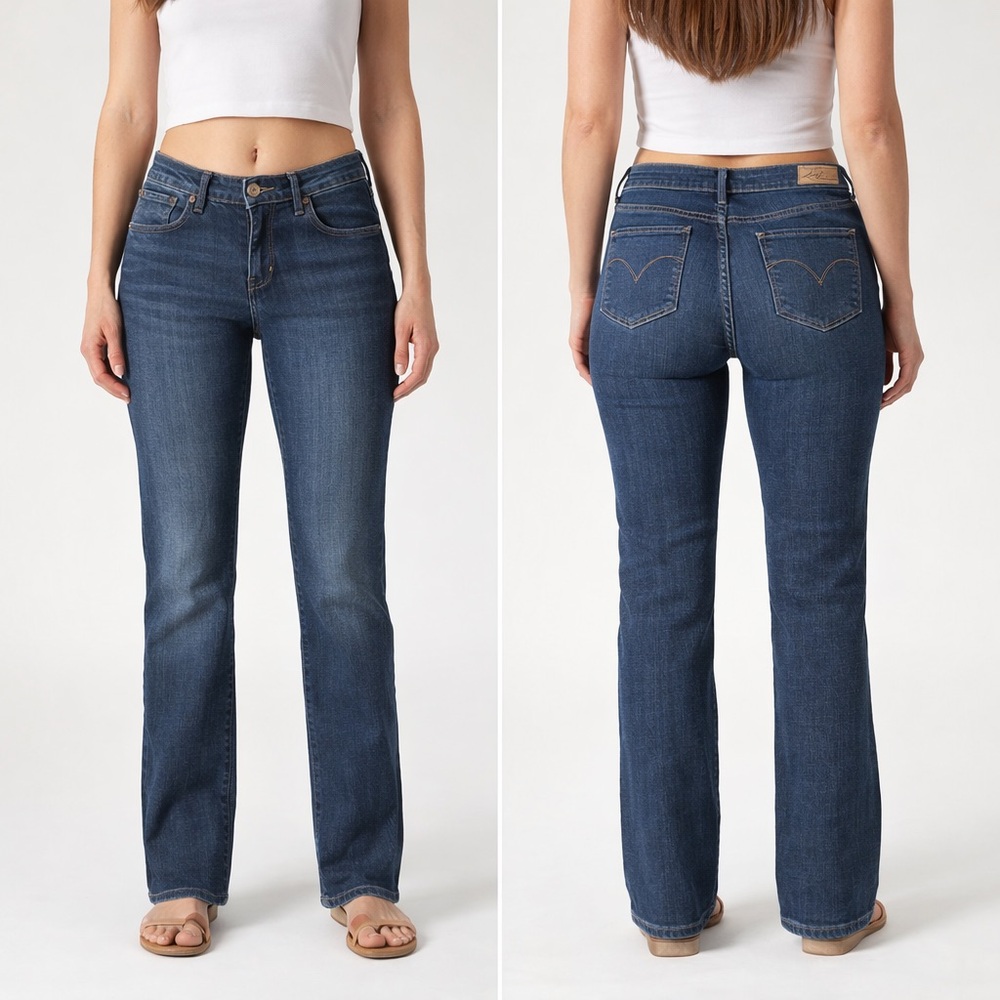 LEVI’S Women’s Demi Curve Straight Leg Blue Denim Jeans 10/30
